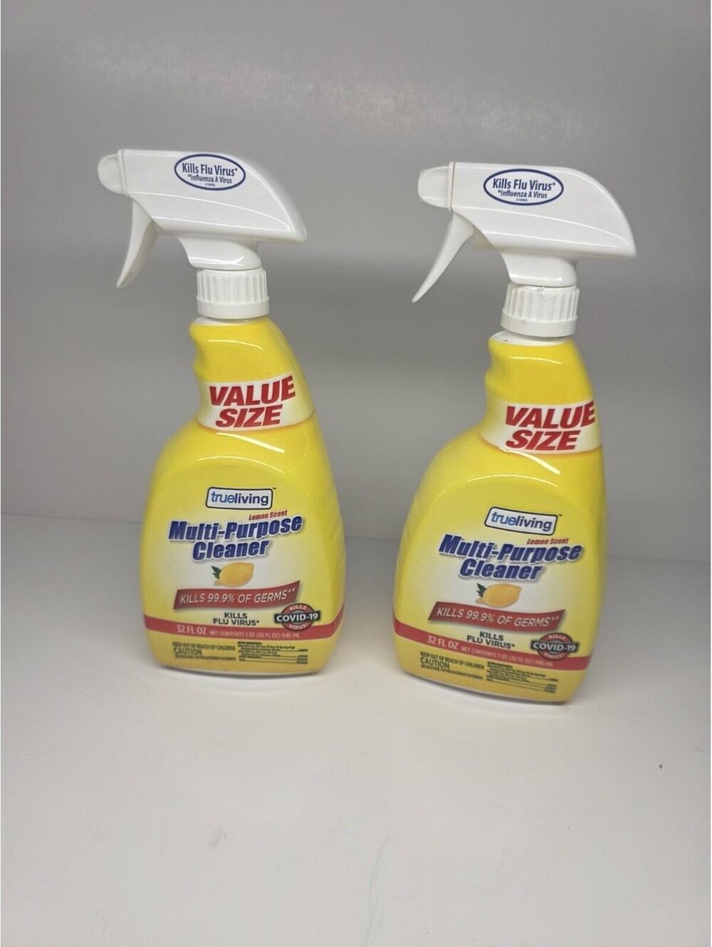 Trueliving Multi-Purpose Cleaner Trigger Lemon Scent 32 fl oz X2 Bottles Huge